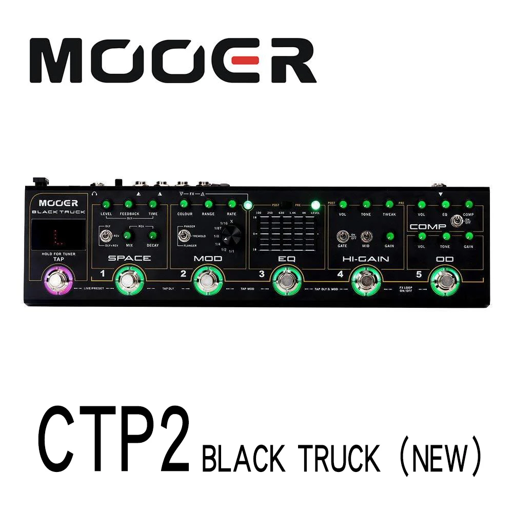 MOOER CPT2 BLACK TRUCK педаль гитары 6 педалей эффектов Встроенный 1 простой блок