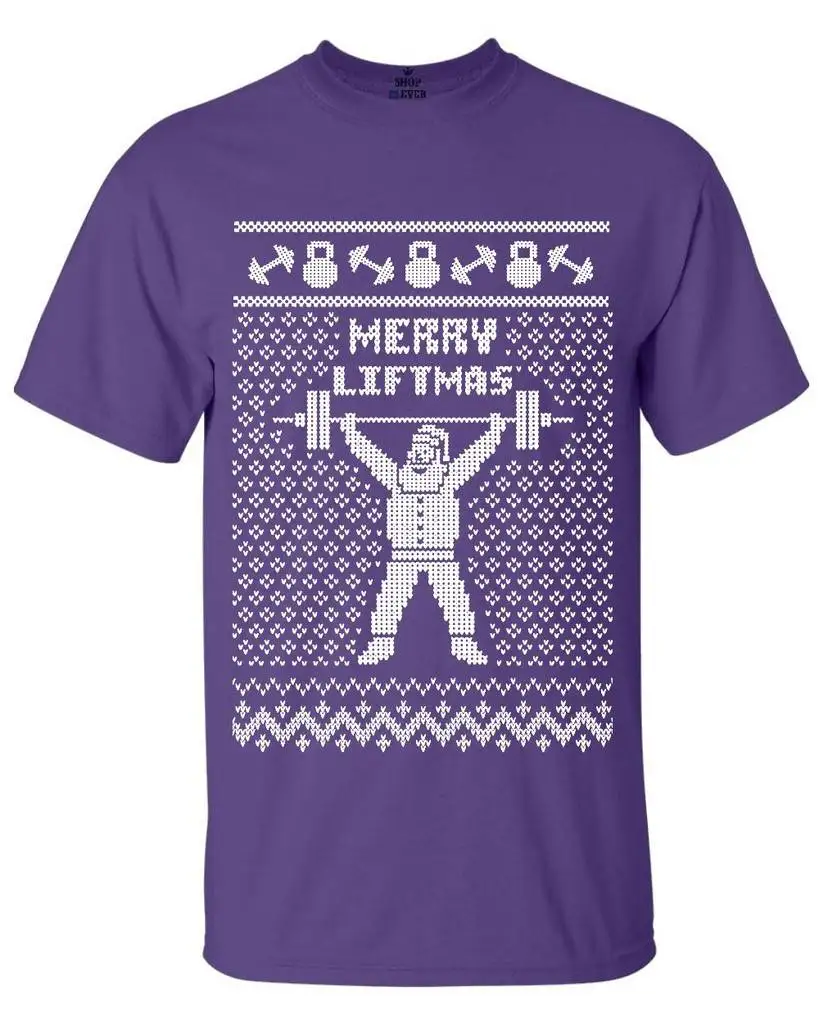 Рождественская футболка Merry Liftmas вечеринка рождественские уродливые