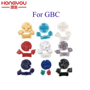 10 наборов для кнопок GBC D A B, пластиковые кнопки включения и выключения, клавиатуры для Gameboy, цветные кнопки GBC