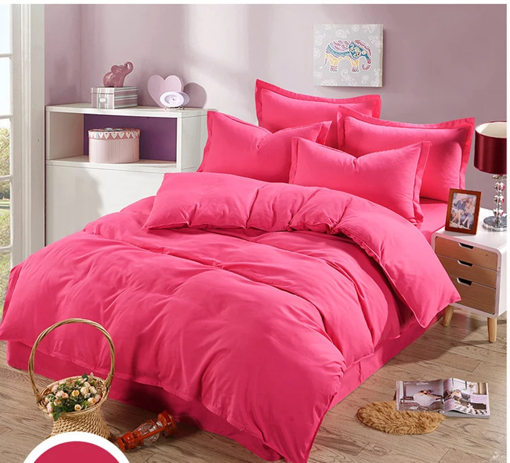 Коричневый зеленый розовый фиолетовый 3/4 шт. Постельное белье Спальня постельное