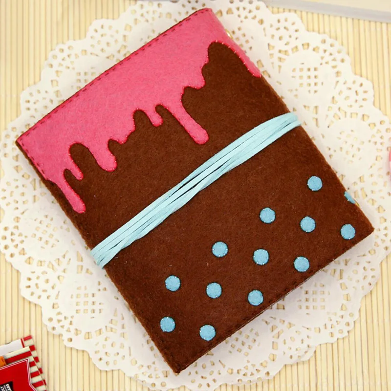 Ручной работы из войлочной ткани дневник с листьями легко шитье уникальный