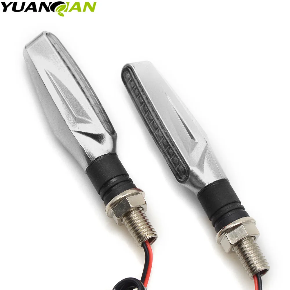 Гибкий Светильник для указателей поворота мотоцикла 2 пары 12 светодиодов