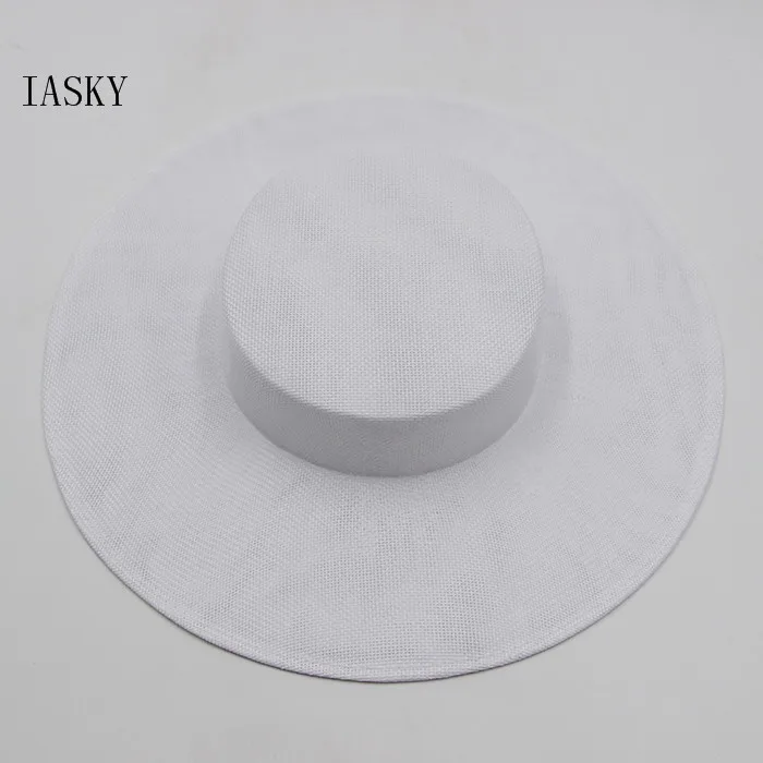 White Разноцветные 5 шт. без каблука Чародей Sinamay шляпа базы 33 см DIY женские Коктейльные Вечерние DIY свадебные аксессуары для волос - Цвет: White