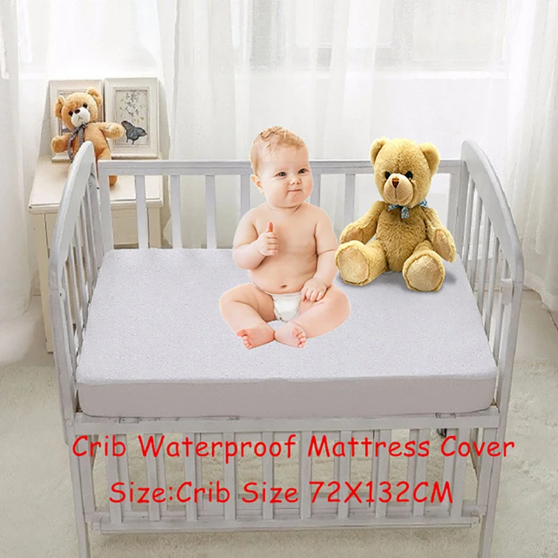 72X132 см из хлопковой махровой Водонепроницаемый защитный чехол для матраса для младенца кровать для малыша крышка кроватки Подушка для матраса Водонепроницаемый постельное белье