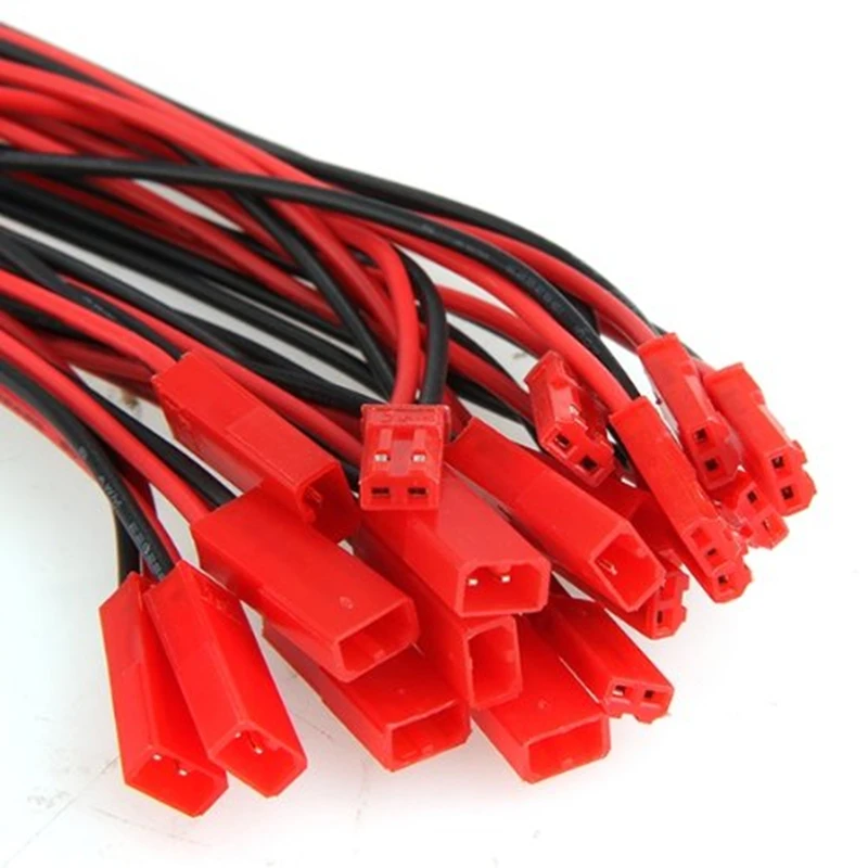10-100 шт. 22 AWG разъем JST 2 контактный мужской женский кабель провода для Светодиодный