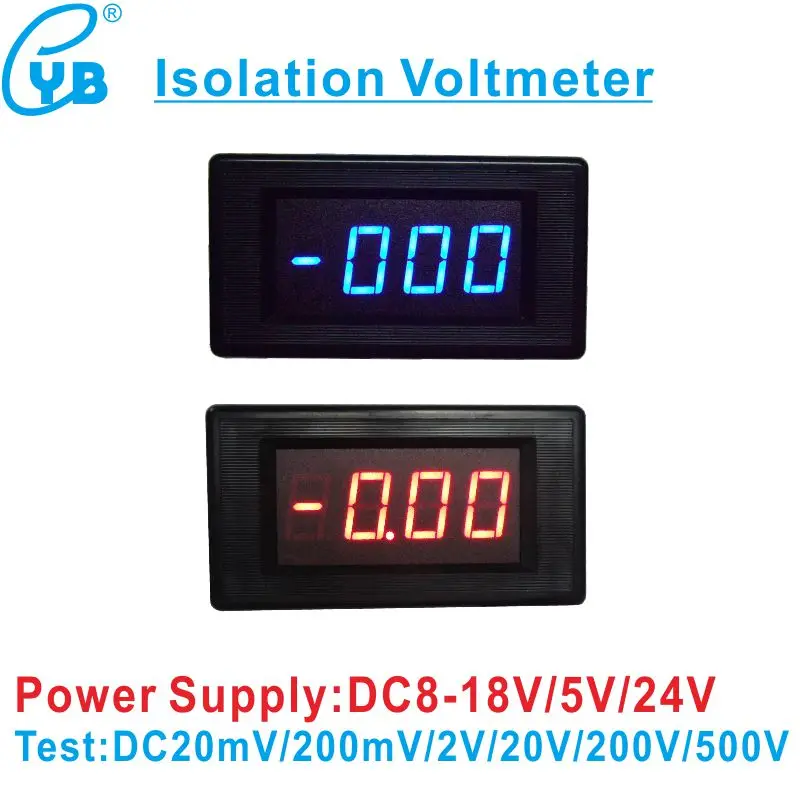 Цифровой вольтметр YB5135AI 3 1/2 LED изоляционный Измеритель постоянного тока 200 мВ/2 В/20