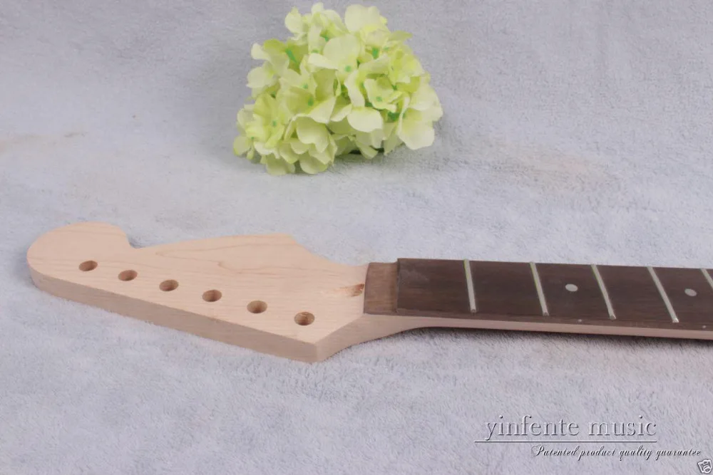 Гриф для электрогитары клен 24 лада 25 5 дюйма анкерный стержень с розовым грифом 1