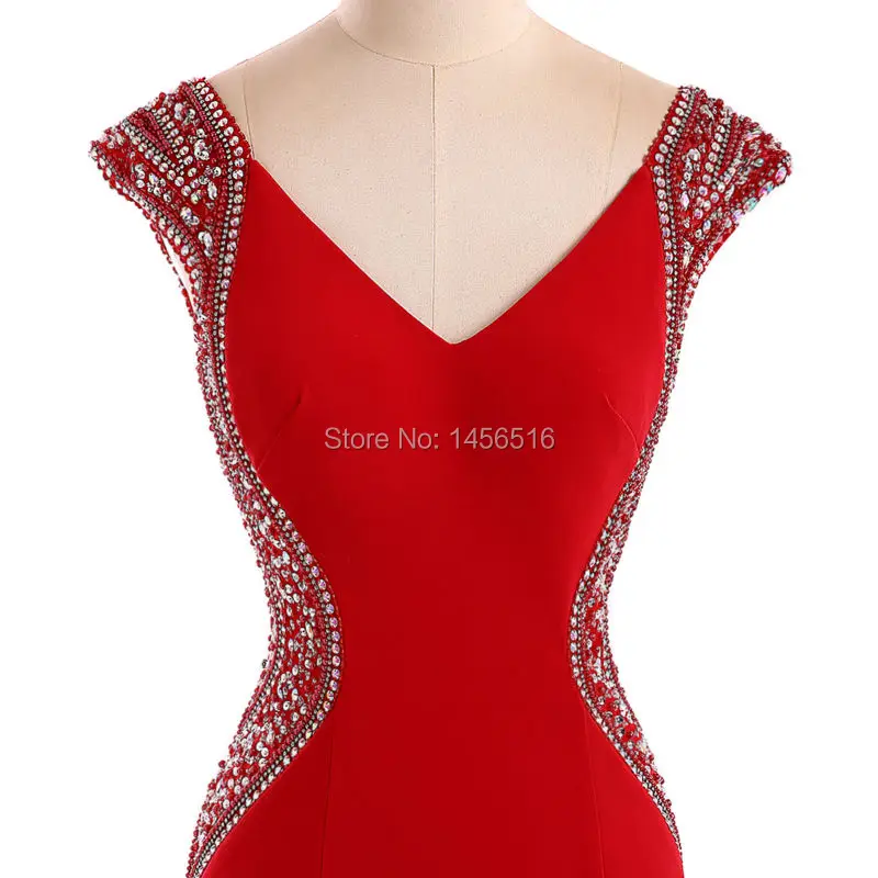 Menoqo красное вечернее платье Русалка длинное банкетное 2019 Robe De Soiree с рукавом