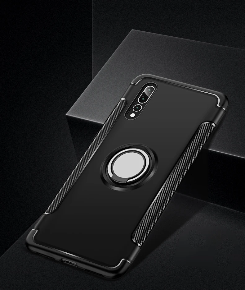 For Huawei Nova 3 3i 2 2s 2i Mate 10 P10 P20 Lite P9 Plus Honor 8 9 View V10 Pro Play Case Metal Finger Ring Holder Car Cover |