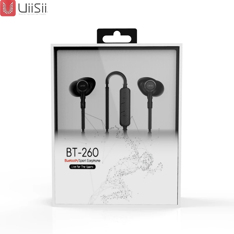 Беспроводная Bluetooth гарнитура UiiSii BT260 спортивные наушники вкладыши для бега