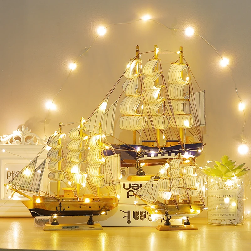 Парусная игрушка из твердой древесины модель для офиса гостиной учебы