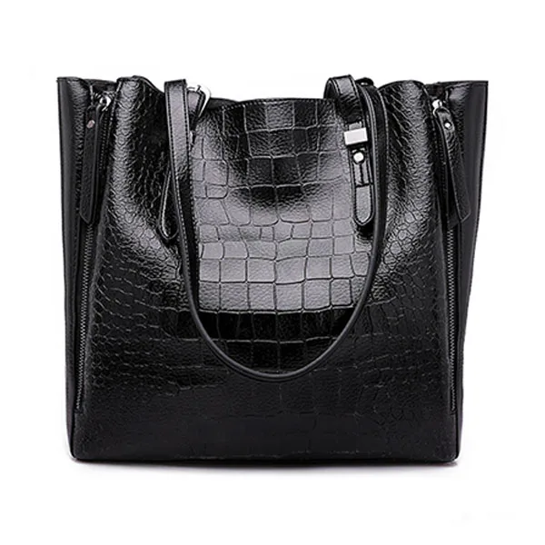 Black Large Bag Большая вместительная кожаная сумка через плечо для женщин большая Повседневная брендовая дизайнерская женская сумка дамская ручная сумка bolsa feminina - Цвет: Black Large Bag