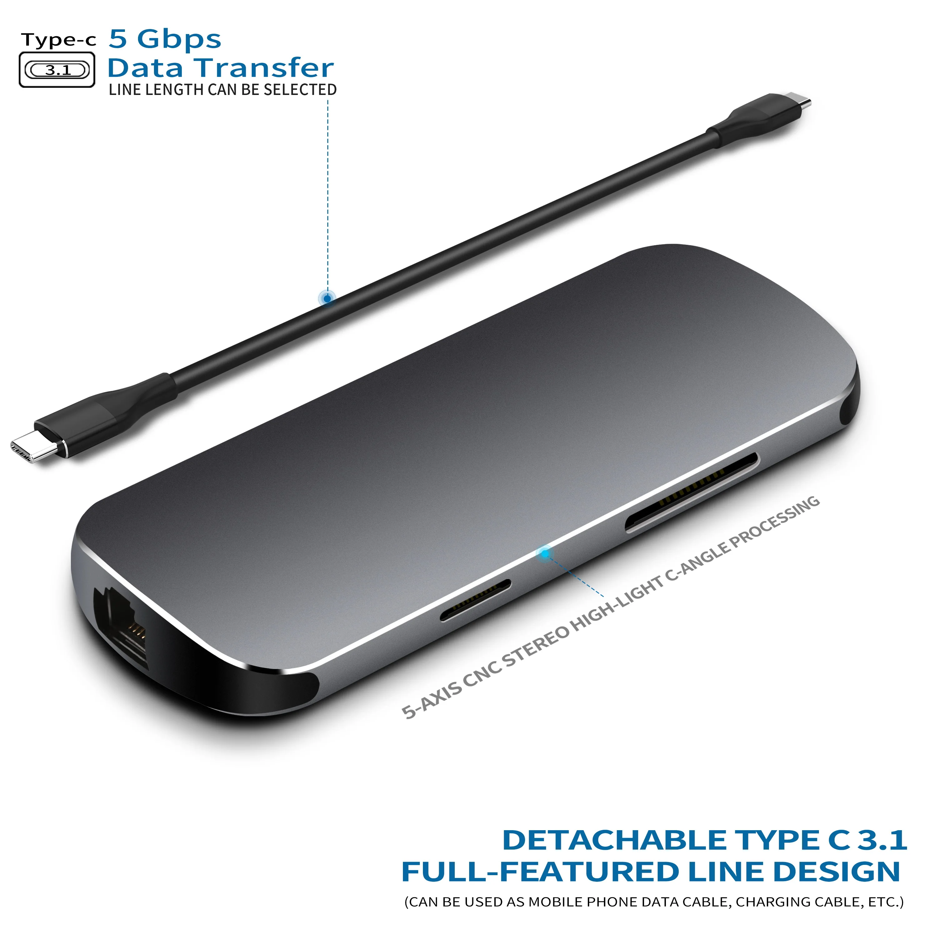 LTGEM USB 3 0 5 Гбит/с Тип C к HDMI VGA концентратор адаптер для Macbook Pro type конвертер| |