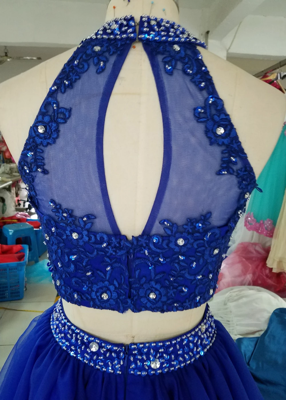 

two pieces prom dresses 2017 short cocktail party homecoming dress new vestido de festa custom make size 0 free shipping