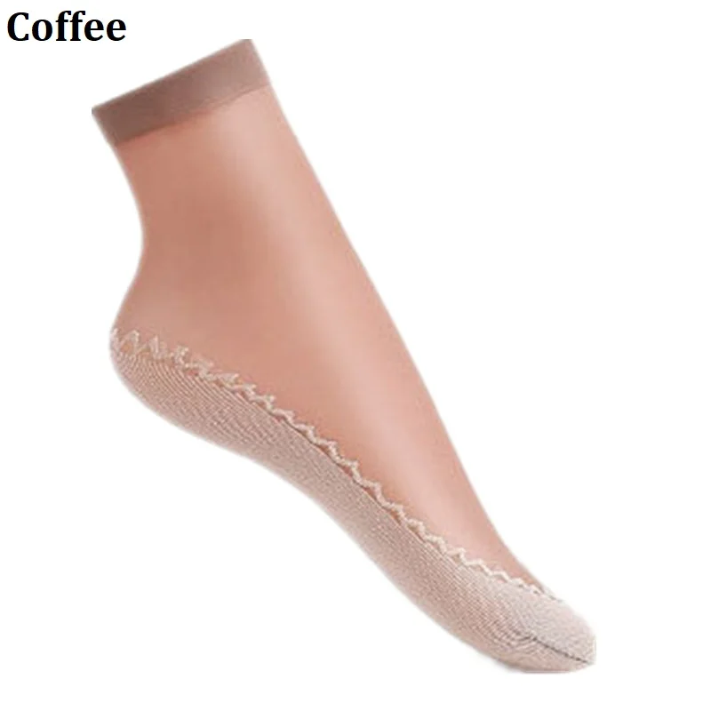 Летние женские пикантные шелковые короткие носки 10 пар/лот с кристаллами для