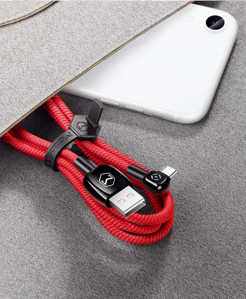 Кабель MCDODO 1 м type-C для быстрой зарядки и передачи данных для Xiaomi mi 9 mi x3 samsung S10 huawei P30 Pro type-C, зарядное устройство USB C для мобильного телефона