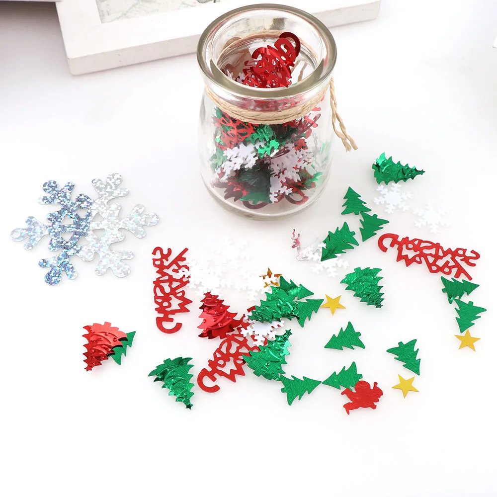 15g Mix Color Christmas Snowflake Elk Tree Santa Claus Tinfoil Sequins Gift DIY Home Decoration | Дом и сад