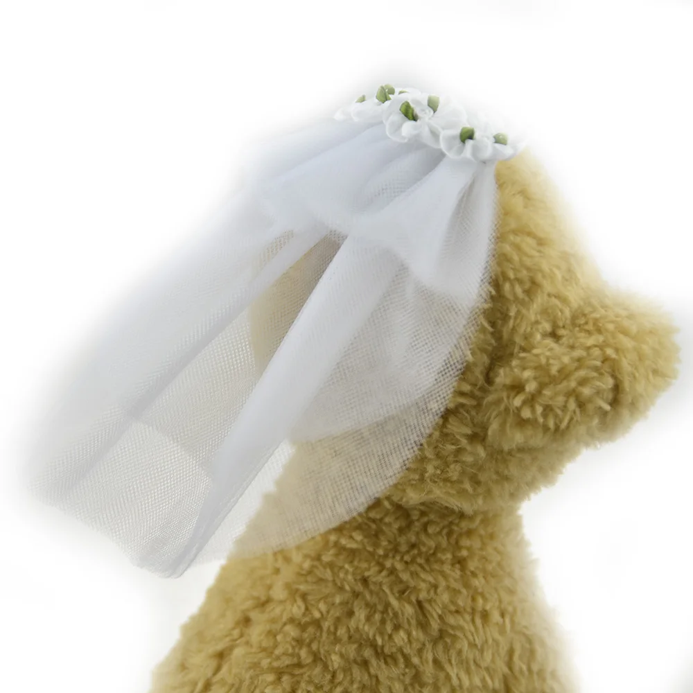 Вуаль для собак Гламурная маленькая собака кошка свадебное платье вуаль невесты