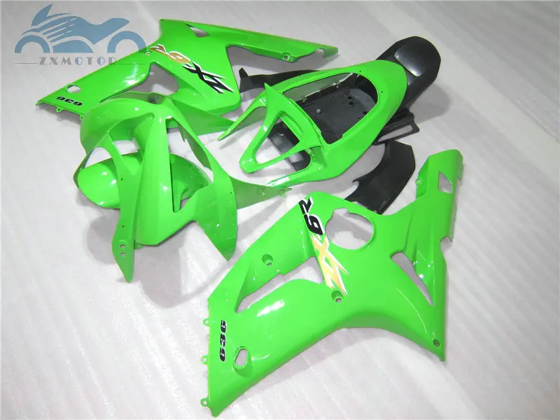 Бесплатная доставка набор обтекателей для KAWASAKI 2003 2004 Ninja ZX6R ZX 636 6R 03 04 green|Полные