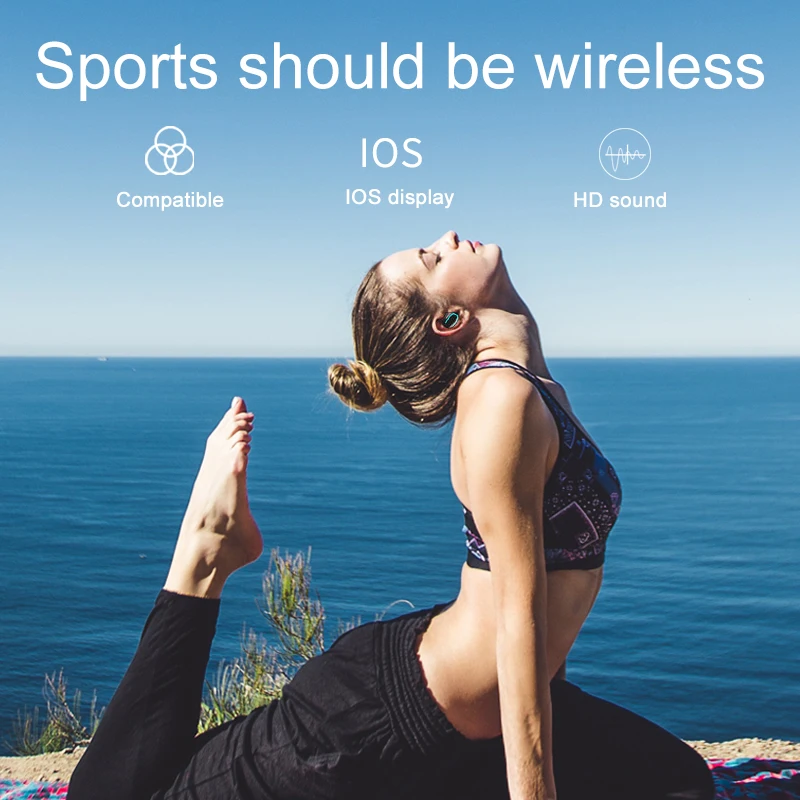 Lakukom Беспроводные Bluetooth 5 0 наушники TWS Q32 стерео звук вкладыши с портативным