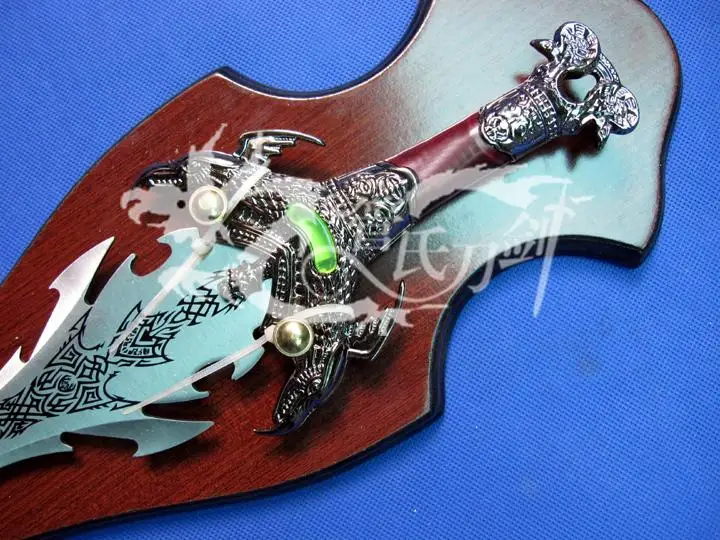 S2009 король зла демон лысый Орлов Череп Скелет меч атласная отделка лезвие 17