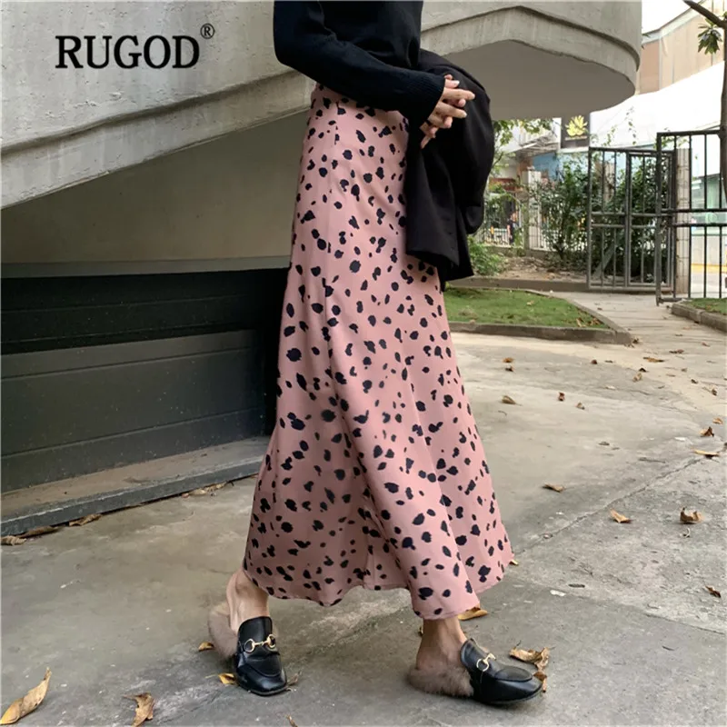 Женская плиссированная юбка RUGOD длинная офисная шифоновая А силуэта с