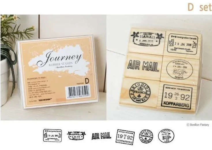 Vintage postmark stamp Postmarked air travel record 6 PCS per set 4 design is optional Wholesale free shipping|travel messenger|travel carset driver