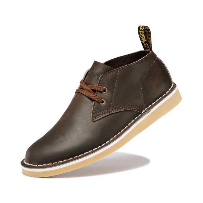 Новинка Мужская обувь повседневная мужская на низком каблуке кожаная модная в