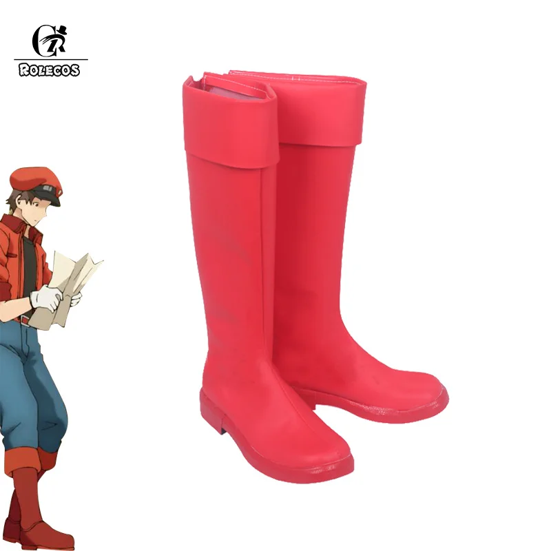 ROLECOS Hataraku Saibou/Обувь для костюмированной вечеринки красные мужские ботинки