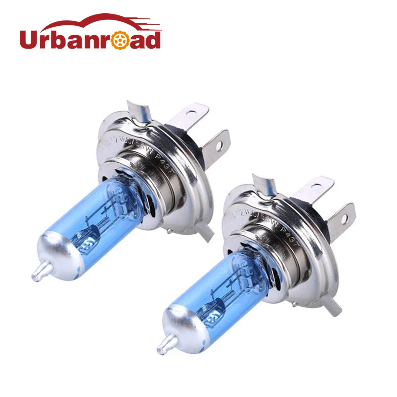 

2x Car Halogen Xenon Light Bulb High Low Beam H4 12V 60/55W P43T 9003 Super Xenon White 6000K Headlight Lamp