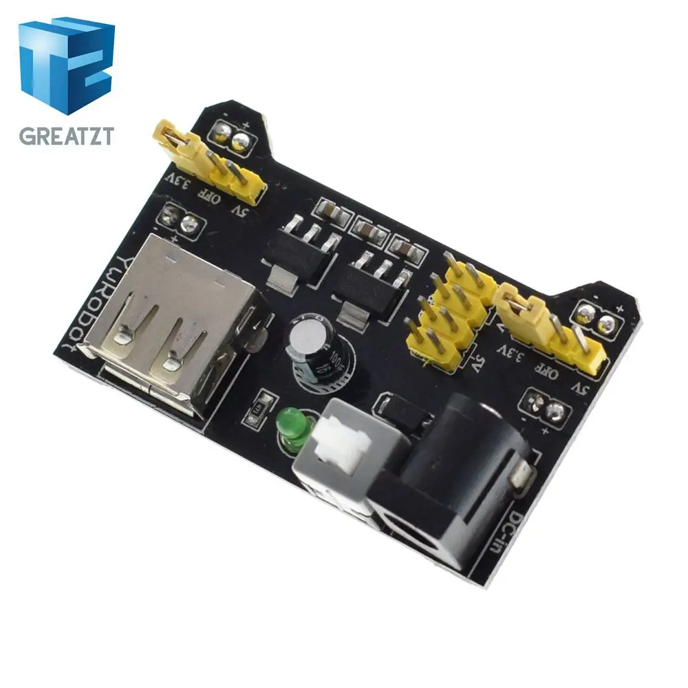 Black 1 шт./лот MB102 Solderless Макет Питание модуля 3.3 В или 5 В - Цвет: Black