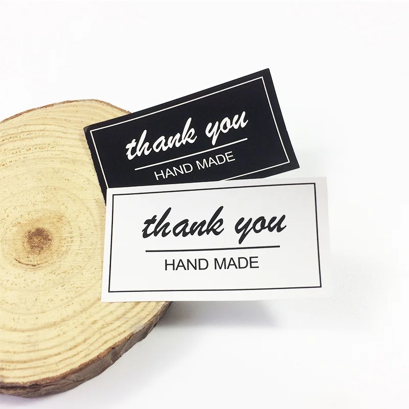 Уплотнительная этикетка Thank you HAND черно-белая 80 шт./лот наклейка сделай сам для
