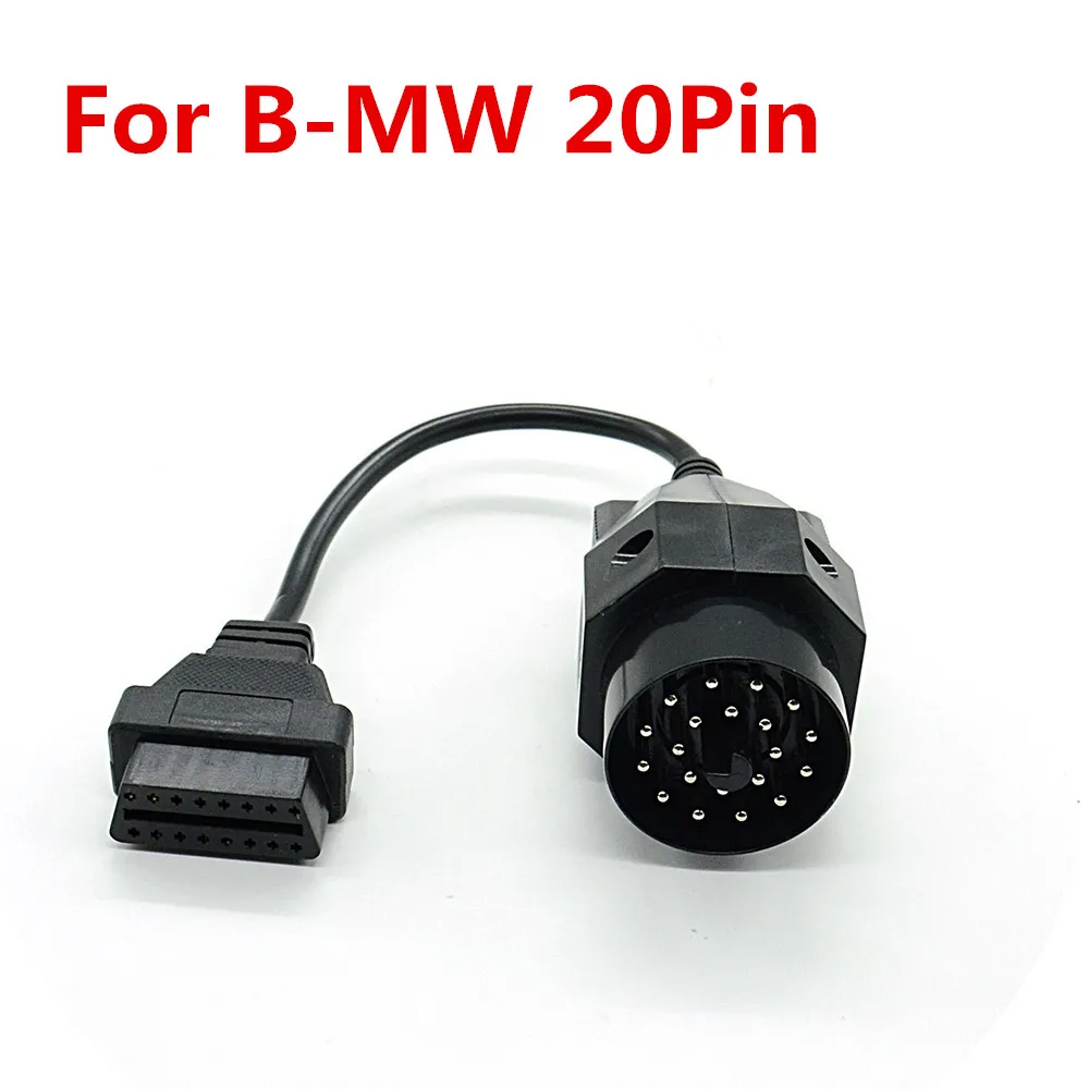 B-MW 20PIN OBD OBD2 диагностический разъем 22 Pin to 16 Pin для T-a* yota 22PIN OBDII Кабельный адаптер передачи для Ta*-yota 22Pin to OBD2 16Pin - Цвет: B-MW 20PIN