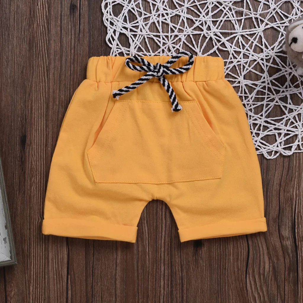Детские повседневные пляжные шорты с карманами и эластичным поясом Szyadeou летние