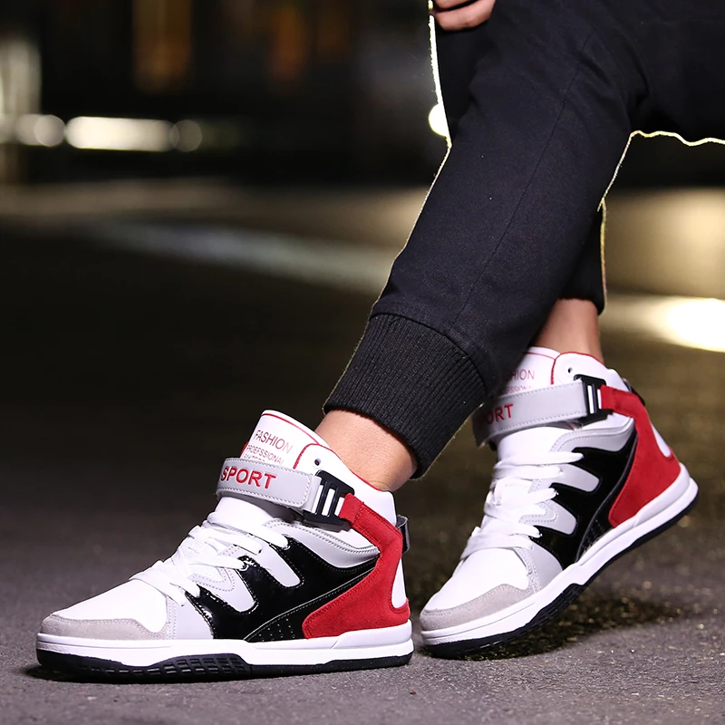 Уличные спортивные баскетбольные кроссовки для мужчин с высоким берцем на