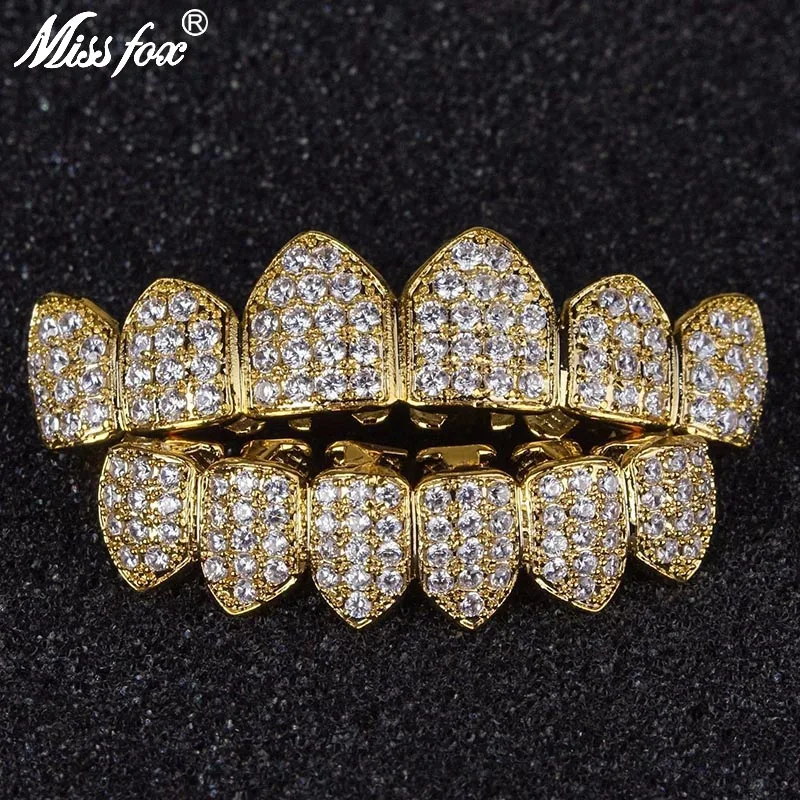 Реппер Missfox Grillz в стиле хип хоп с кубическим цирконием дополнительным литьевым