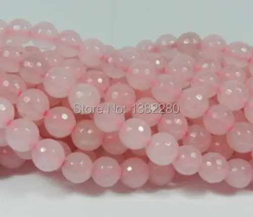 ! Новое поступление 6 мм розовый кварцевый кристалл граненые круглые бусины 15 &quot2
