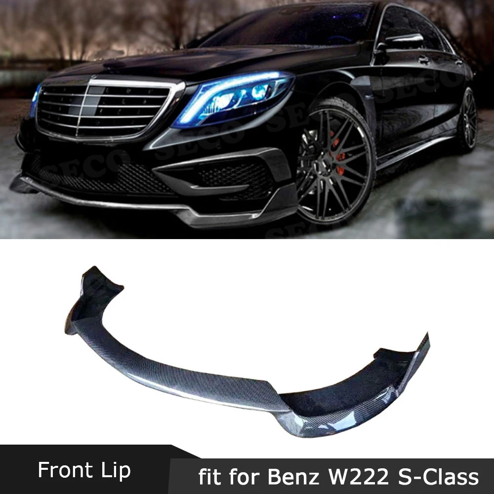 S класс углеродного волокна передний спойлер FogLamp веки планки для Mercedes Benz W222 S63 S65