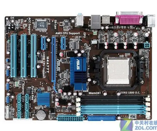 Для ASUS M4A77T оригинальный б/у Рабочий стол для материнской платы AMD 770 разъем AM3 DDR3