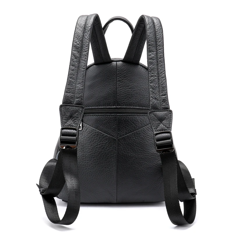 WESTAL кожаный школьный рюкзак для девочек на молнии/черный женский