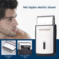 mini usb rechargeable mens electric shaver cordless travel razor single blade reciprocating beard trimmer shaving machine p40