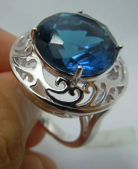 Free shipping wholesale and retail Victorian circular sapphire 925 silver rings | Украшения и аксессуары