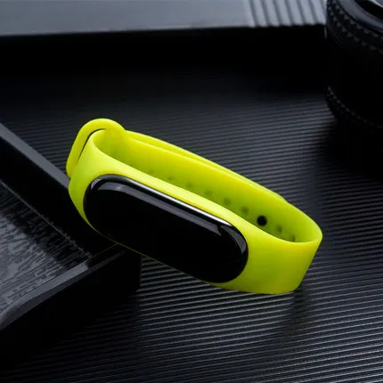 Для Xiao mi Band 4 3 ремешок для часов мягкий резиновый ремешок с пряжкой для Xiao mi Band mi 3 ремешок для часов horloges bandje - Цвет ремешка: Bright green