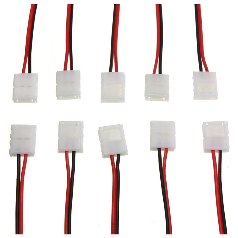 10 шт PCB 2 PIN светодиодный разъем с кабелем для 3528/5050 одиночный цветной адаптер |
