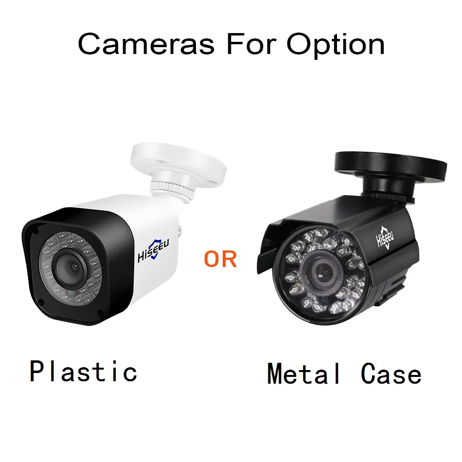 Hiseeu 4CH CCTV система 1080P HDMI AHD CCTV DVR 4 шт 1080P 2,0 МП опция уличная инфракрасная камера видеонаблюдения AHD Камера видеонаблюдения комплект