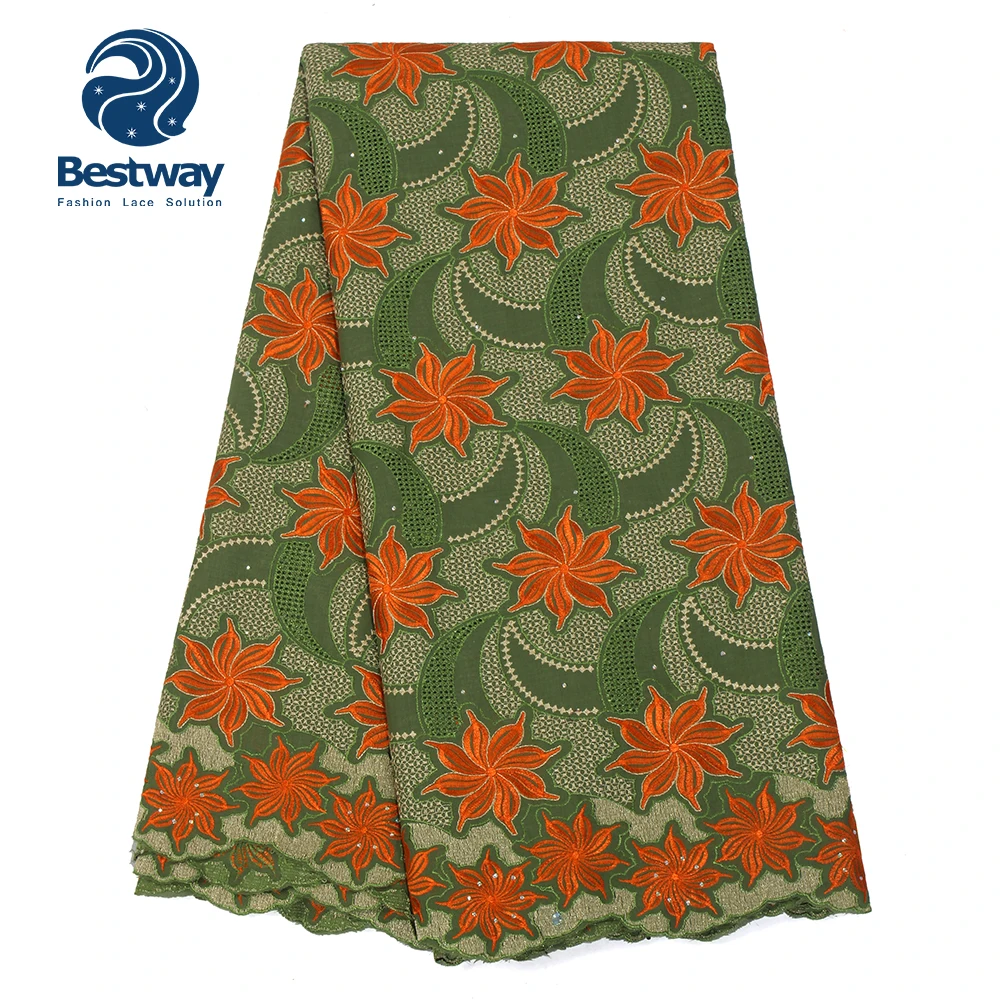 Bestway High Quality Swiss Voile Laces In Switzerland 100% Cotton African Dry Lace Fabric Nigerian Women/Man's | Дом и сад