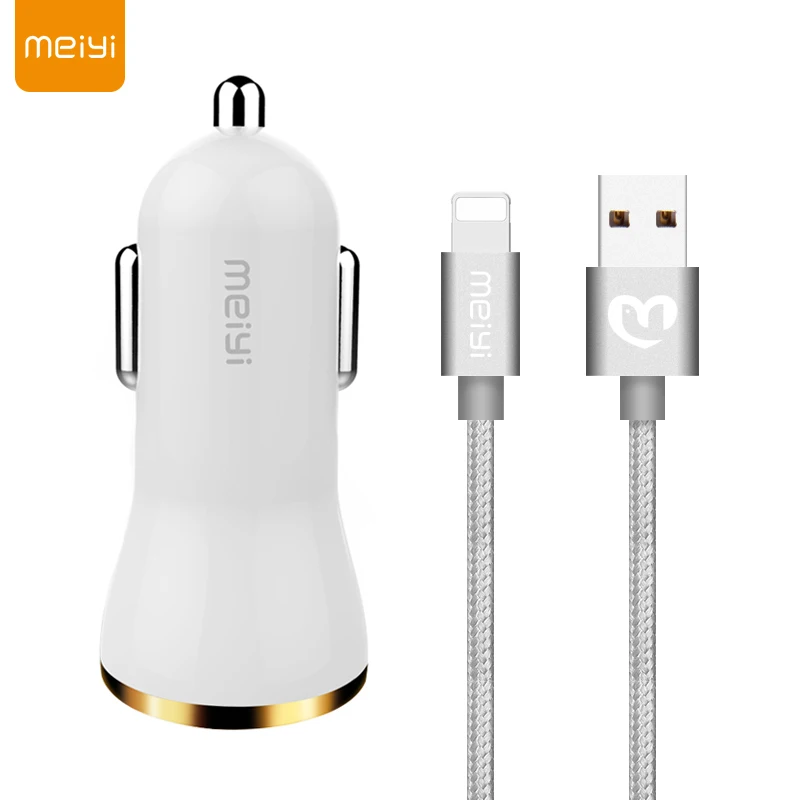Meiyi нейлоновый Плетеный USB кабель для iPhone 7 6s Plus 5S iPad подходит IOS 10 9 8 Pin + 2 выход