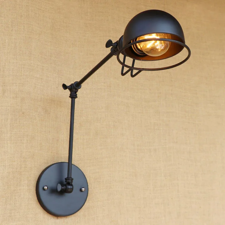 Длинный кронштейн черный Ретро винтажный промышленный настенный светильник для