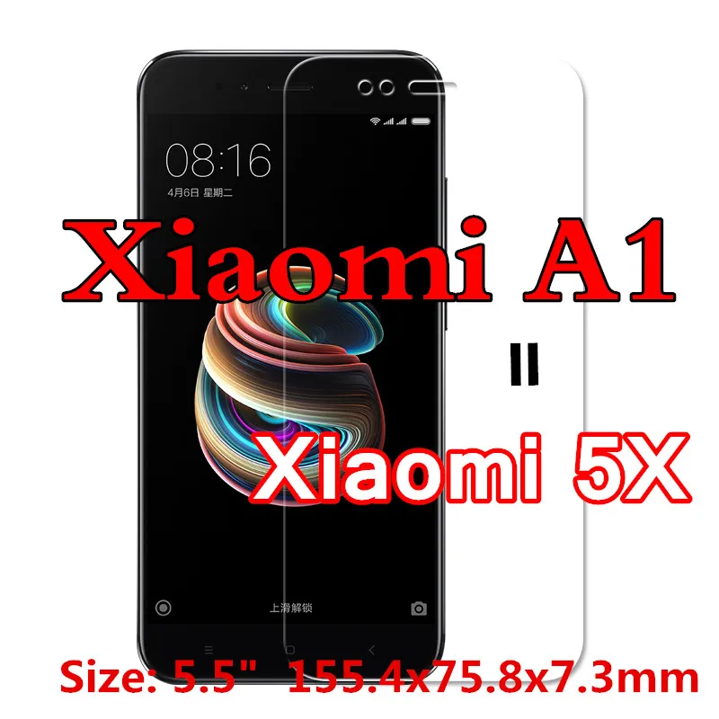 Закаленное стекло для xiaomi 5X/A1 защитный экран 5 дюйма Защитная пленка смартфона