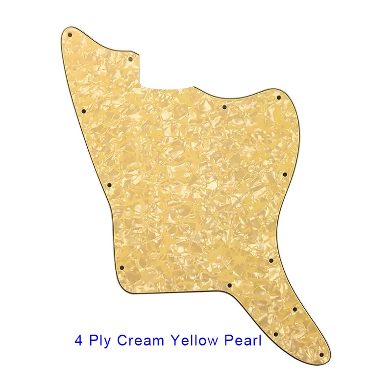 4Ply Cream Pearl Pleroo пользовательские гитарные части-для США Jazzmaster стиль пустой с фиксированным винтом гитара отверстия накладки Замена - Цвет: 4Ply Cream Pearl
